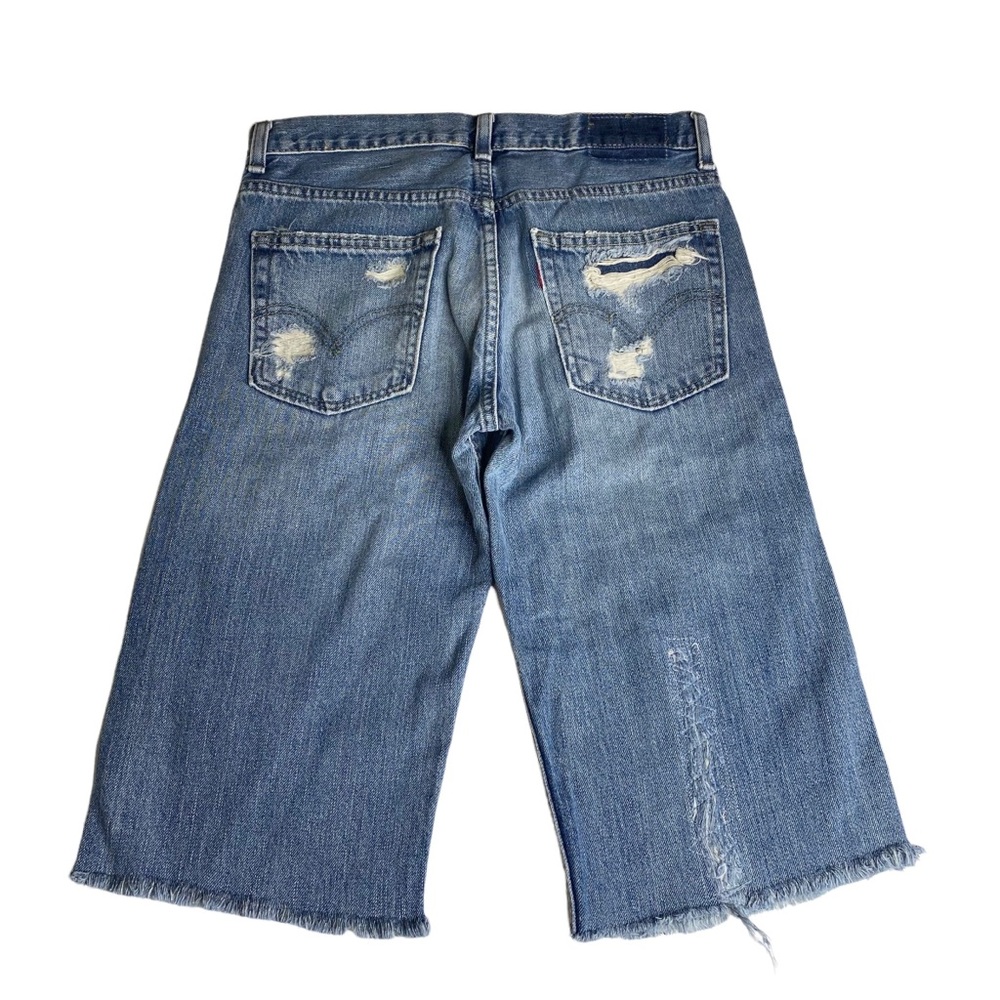 Upcycled Vintage: LF Furst of a Kind ☯︎︎ Levi's® Cut Off Denim Jeans Shorts ☯︎︎ - Picture 14 of 16